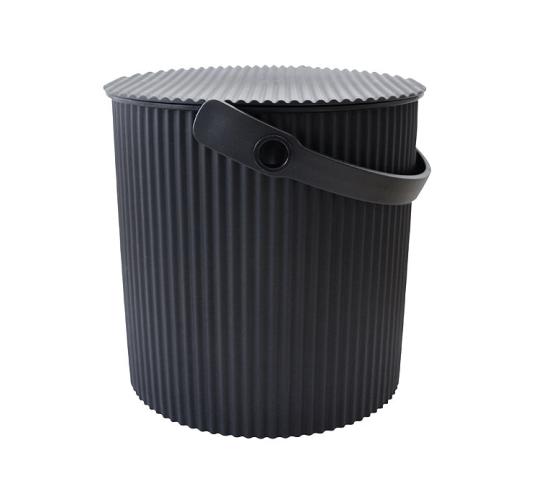 Hachiman Eimer mit Deckel, Größe LL, 20 Liter, Farbe uni schwarz