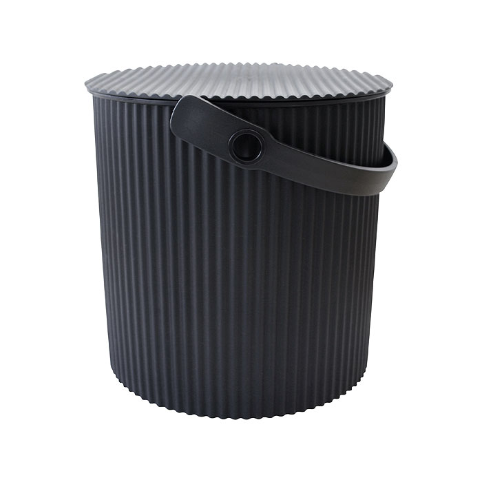 Hachiman Eimer mit Deckel, Größe L, 10 Liter, Farbe uni schwarz